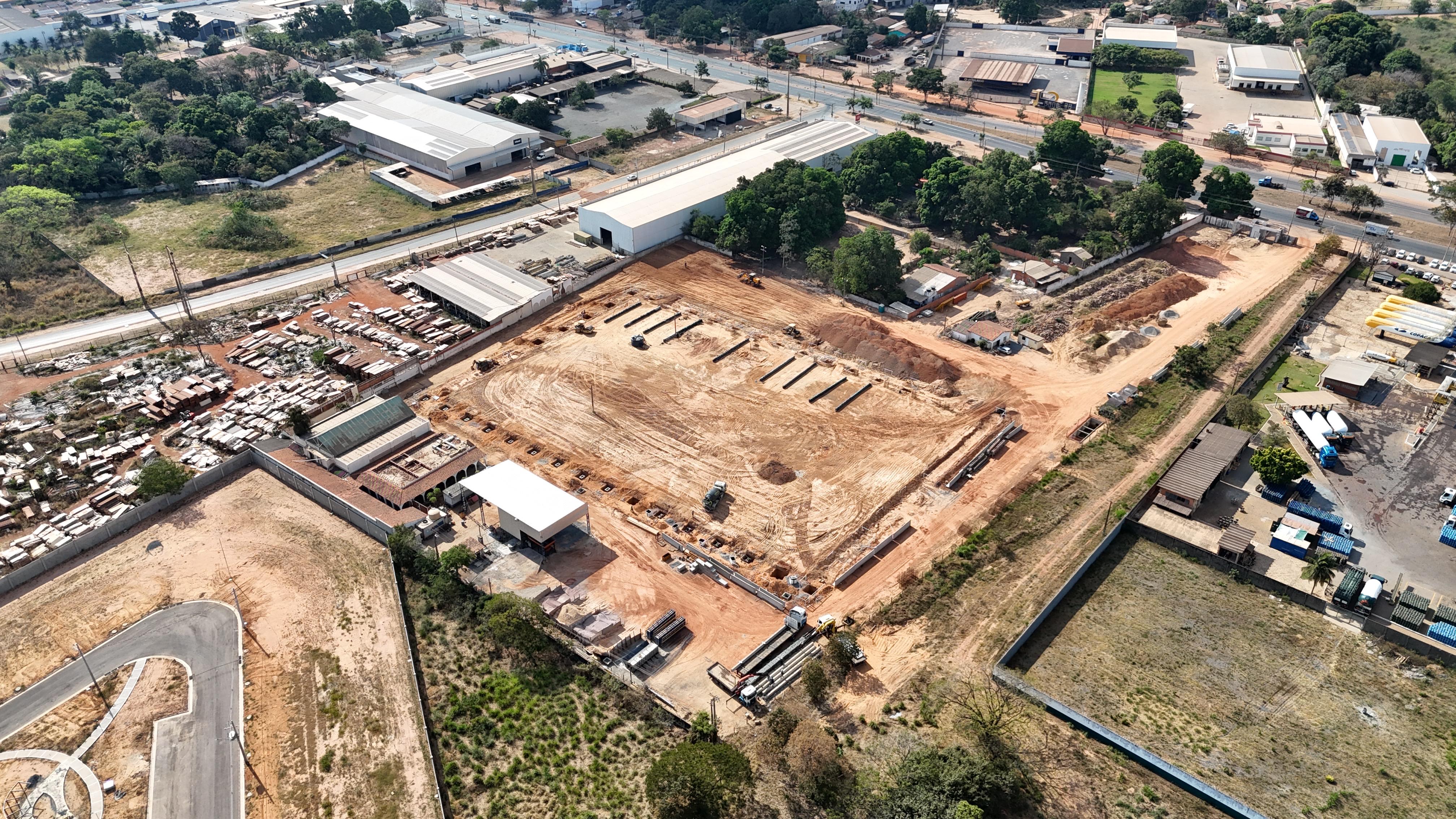 Galpão industrial Fedrizze FDZ.Log I — vista aérea Cuiabá/MT